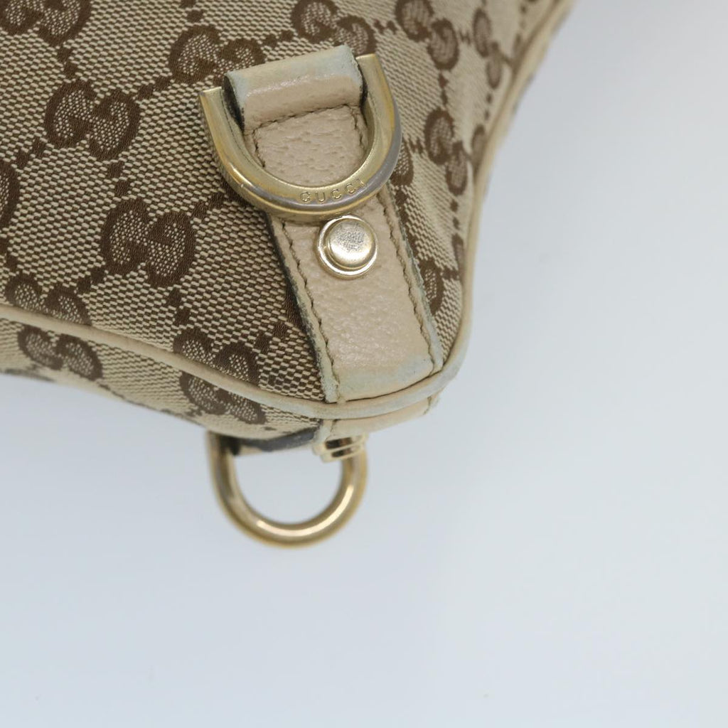 GUCCI GG Canvas Shoulder Bag Beige White 13126 58612