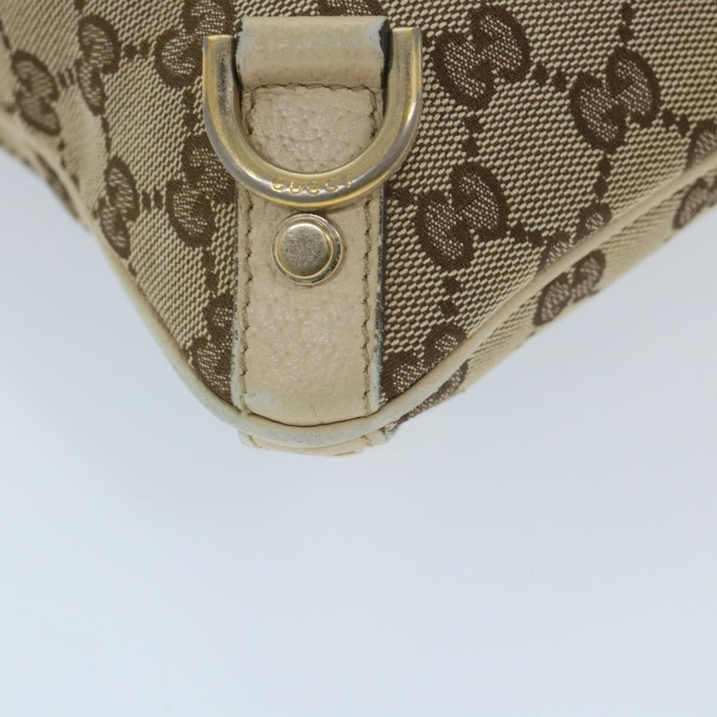 GUCCI GG Canvas Shoulder Bag Beige White 13126 58612
