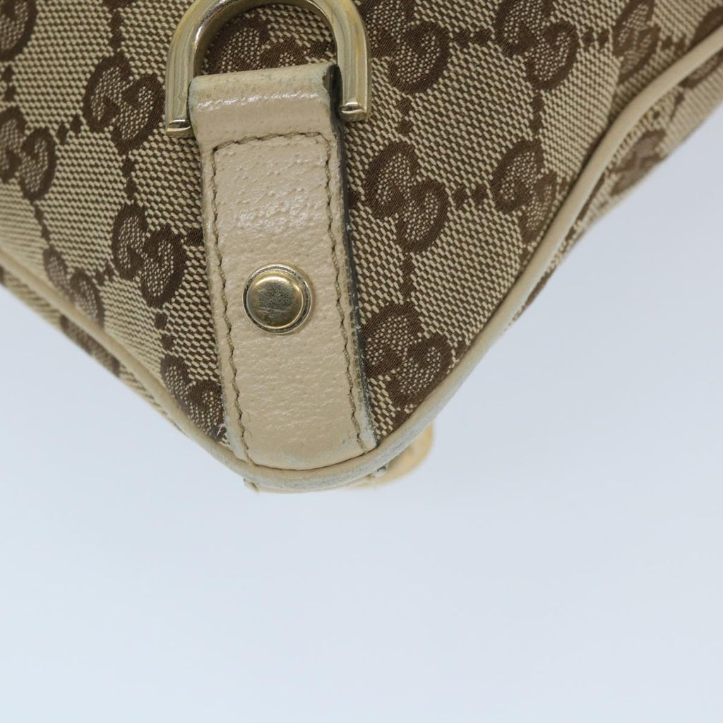 GUCCI GG Canvas Shoulder Bag Beige White 13126 58612