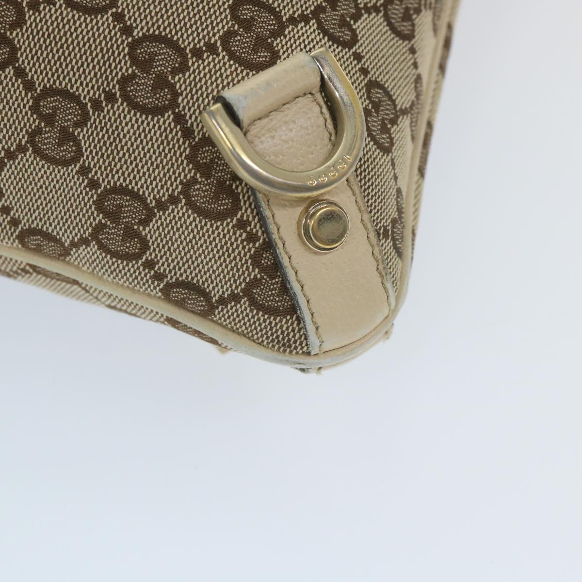 GUCCI GG Canvas Shoulder Bag Beige White 13126 58612
