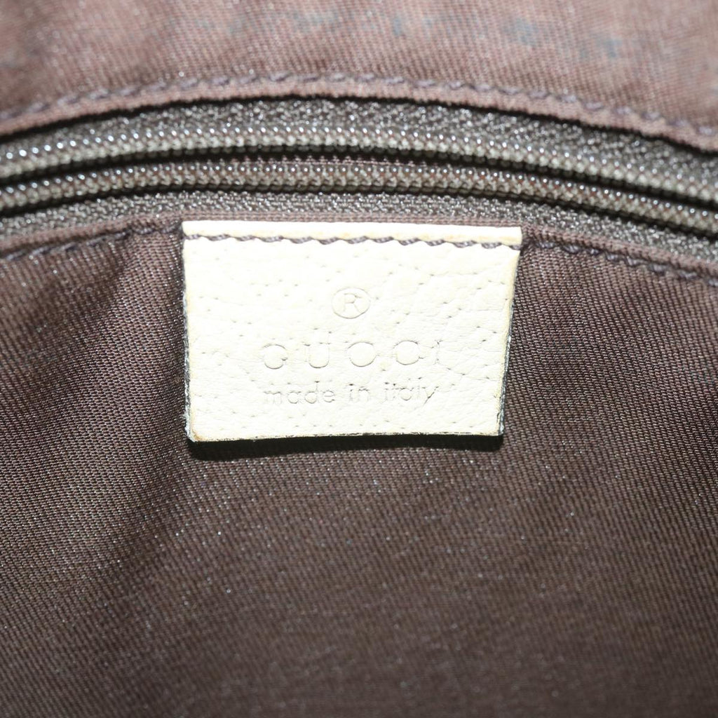 GUCCI GG Canvas Shoulder Bag Beige White 13126 58612