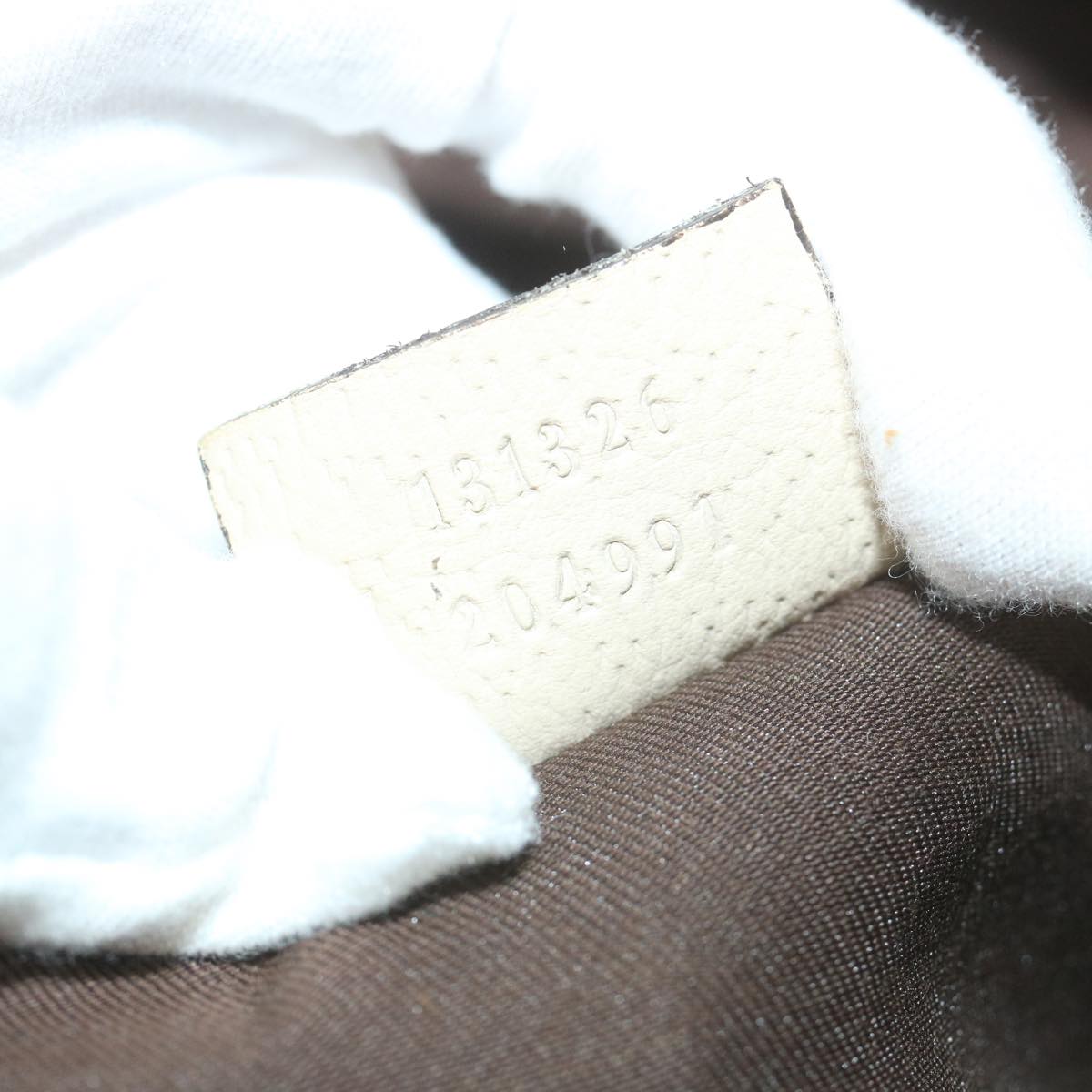 GUCCI GG Canvas Shoulder Bag Beige White 13126 58612