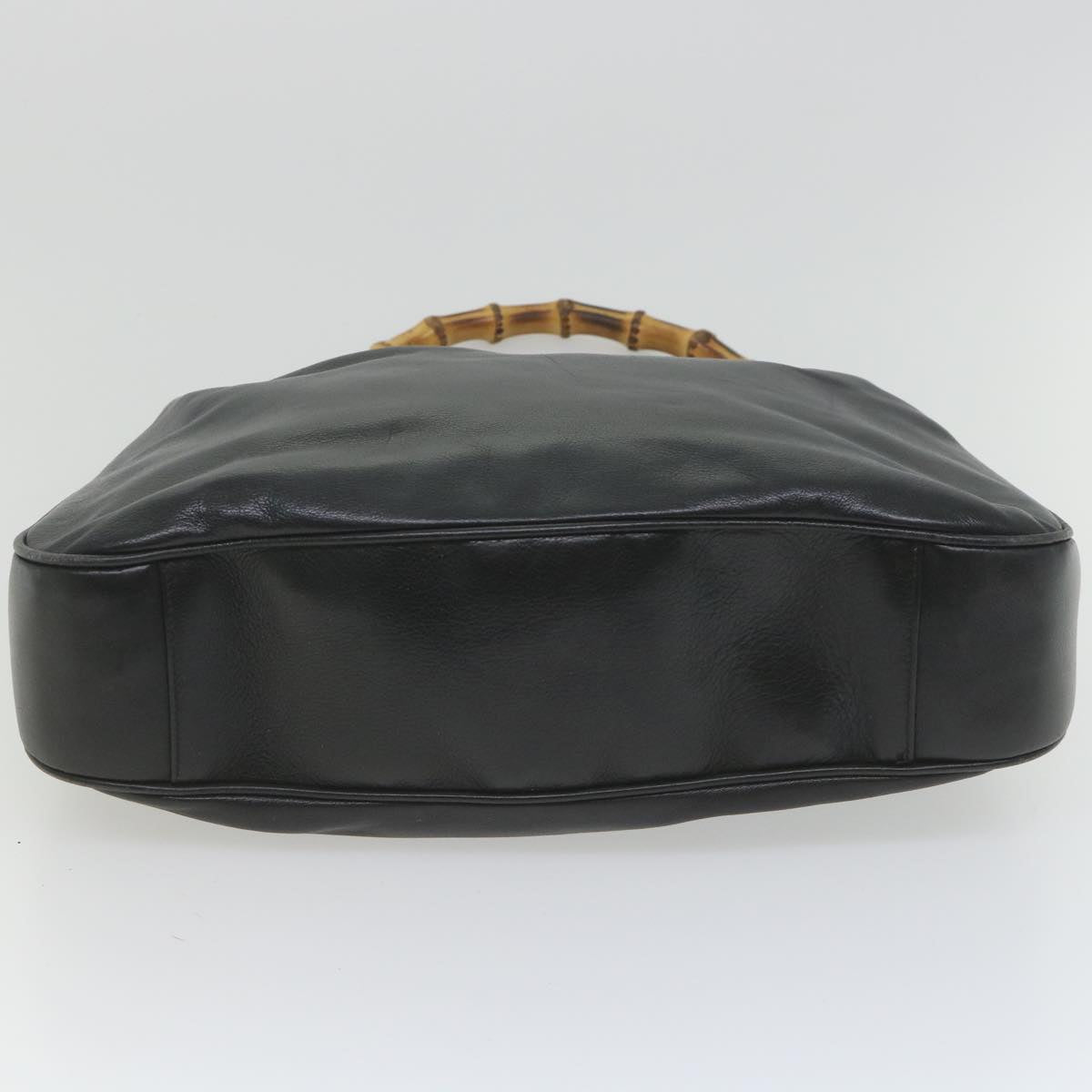 GUCCI Bamboo Shoulder Bag Leather 2way Black 001 2854 1577 58617