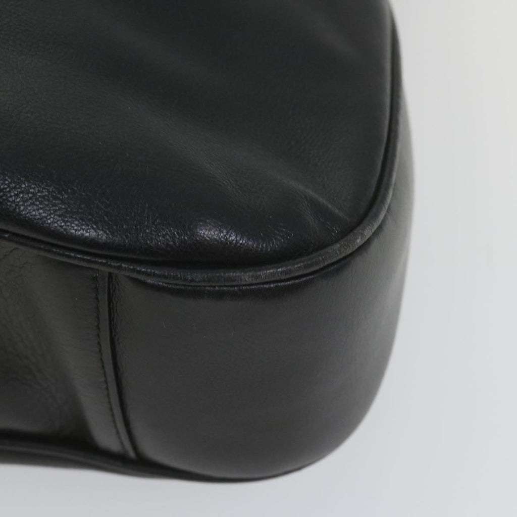 GUCCI Bamboo Shoulder Bag Leather 2way Black 001 2854 1577 58617