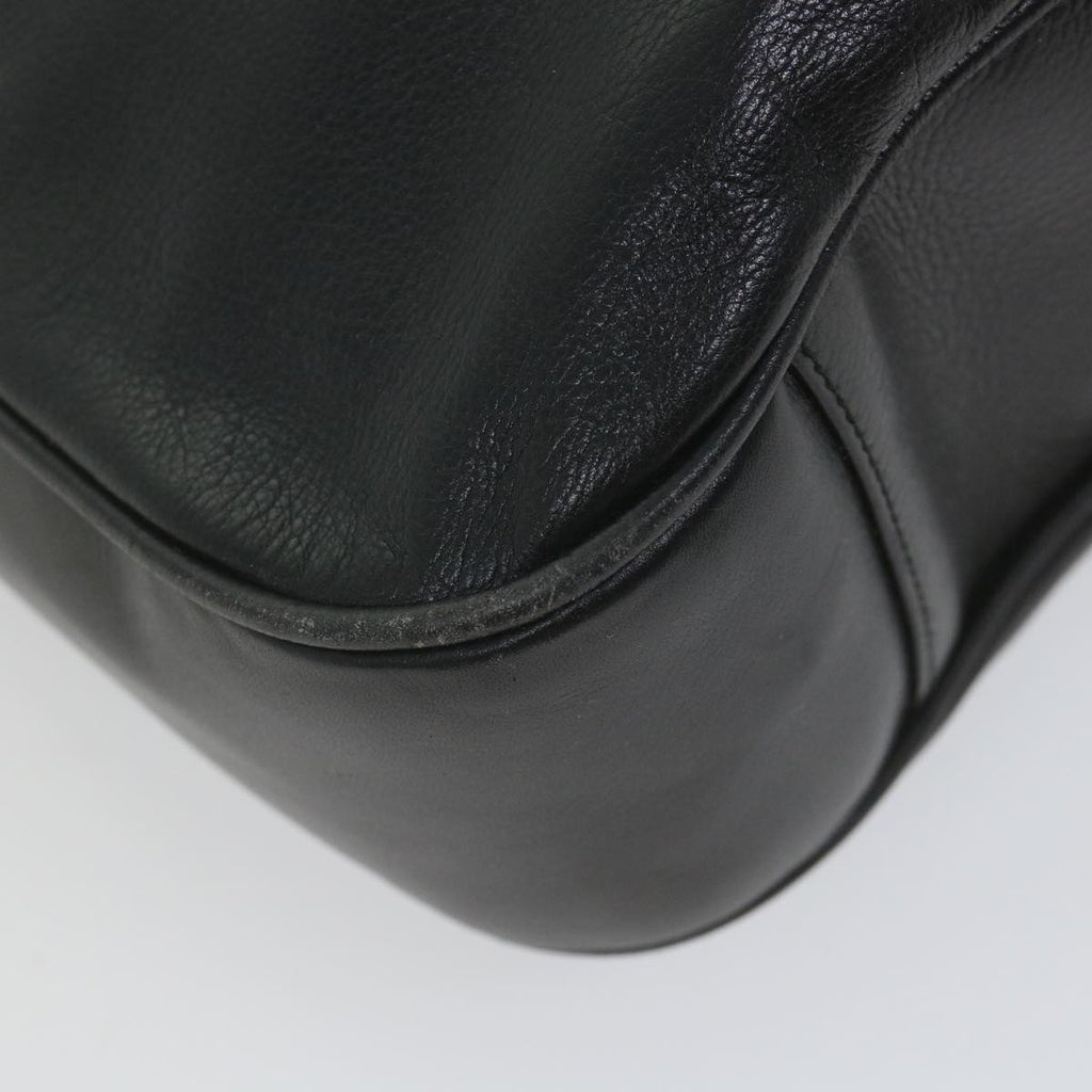 GUCCI Bamboo Shoulder Bag Leather 2way Black 001 2854 1577 58617