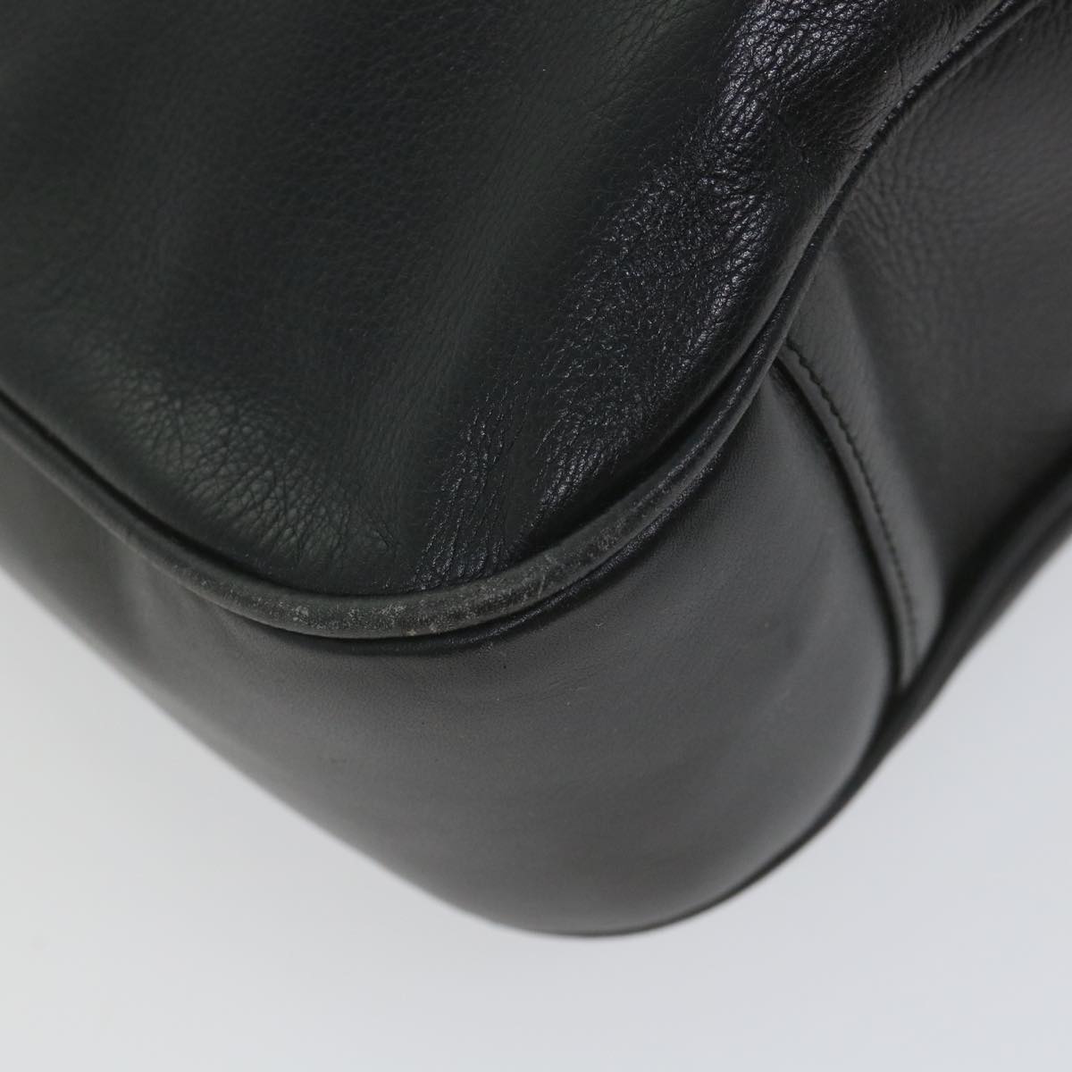 GUCCI Bamboo Shoulder Bag Leather 2way Black 001 2854 1577 58617