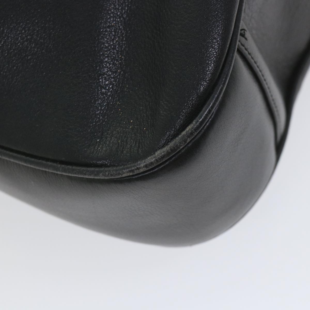 GUCCI Bamboo Shoulder Bag Leather 2way Black 001 2854 1577 58617