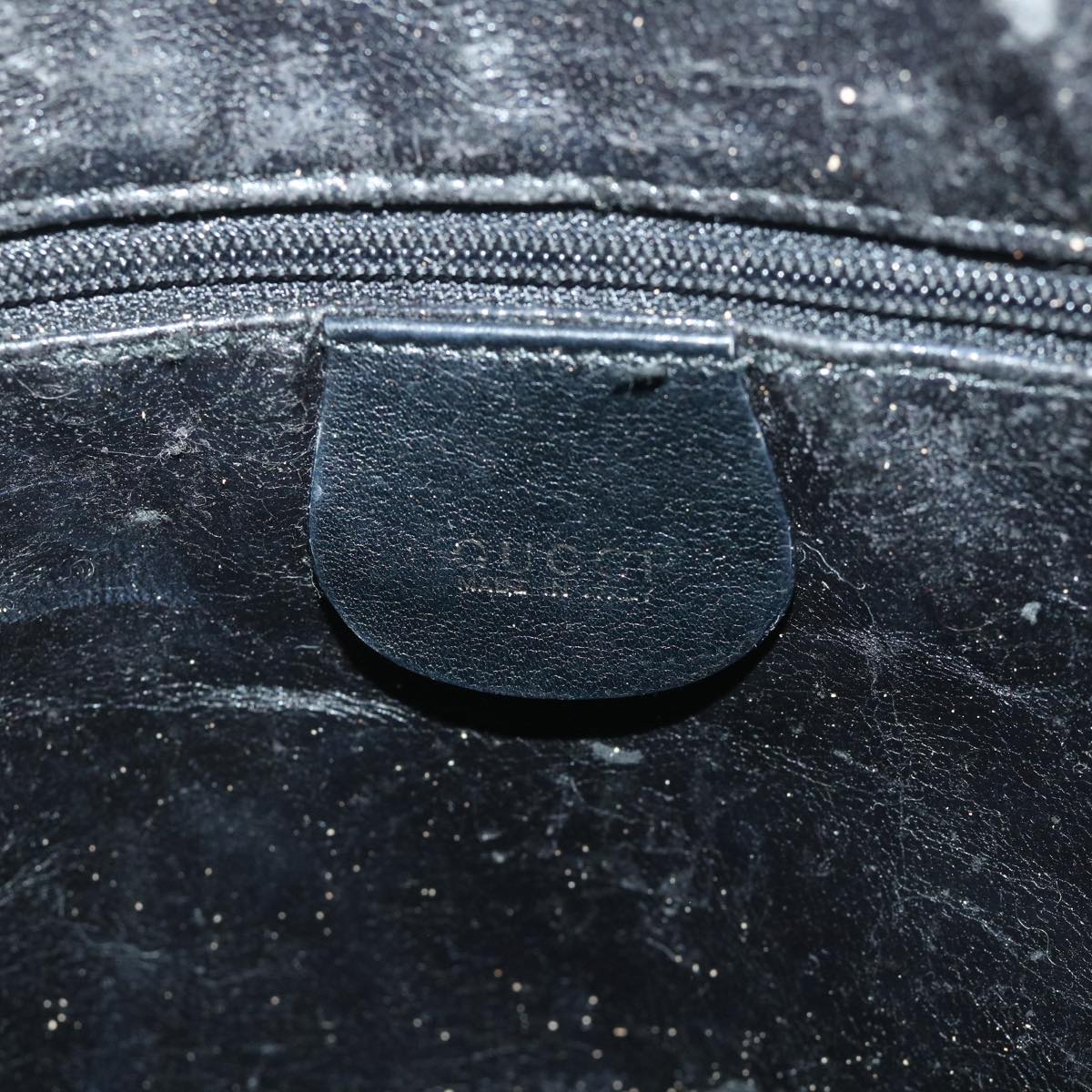 GUCCI Bamboo Shoulder Bag Leather 2way Black 001 2854 1577 58617