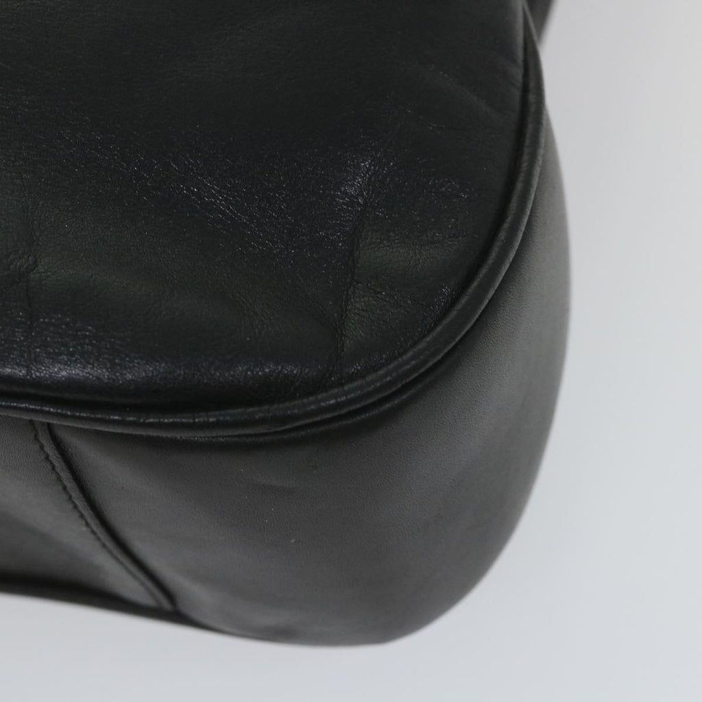 GUCCI Bamboo Shoulder Bag Leather 2way Black 001 2058 1577 0 58618