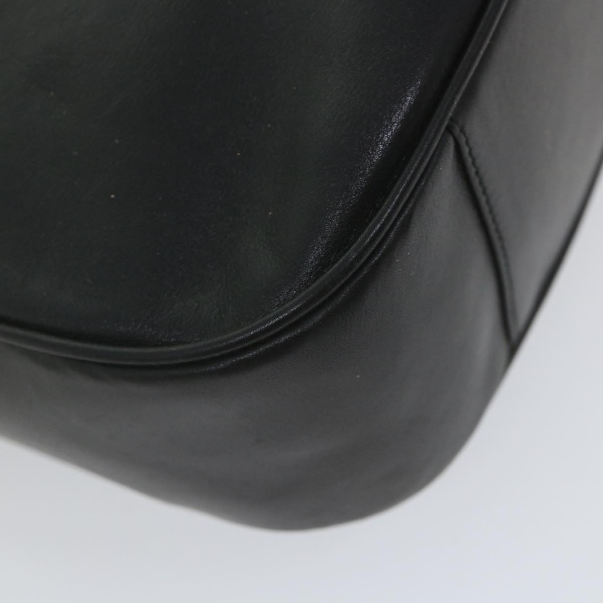 GUCCI Bamboo Shoulder Bag Leather 2way Black 001 2058 1577 0 58618