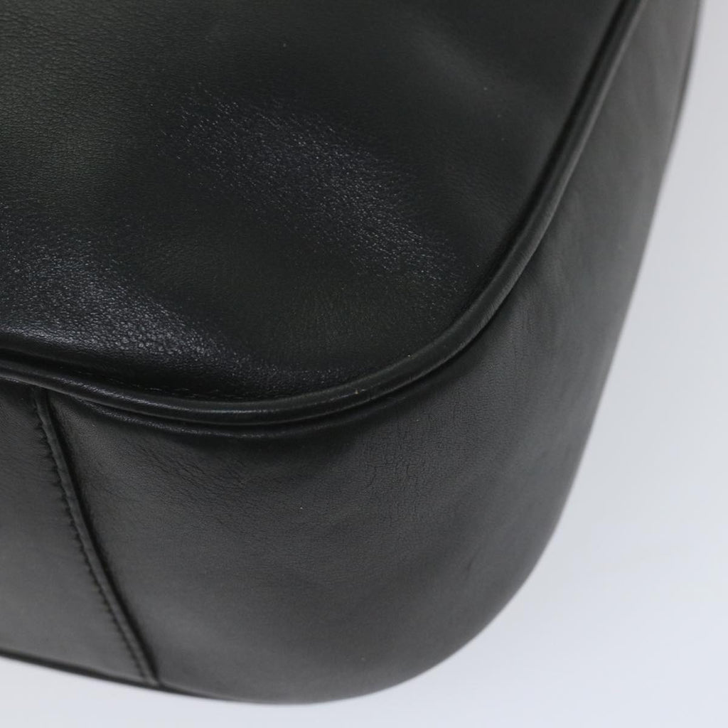GUCCI Bamboo Shoulder Bag Leather 2way Black 001 2058 1577 0 58618