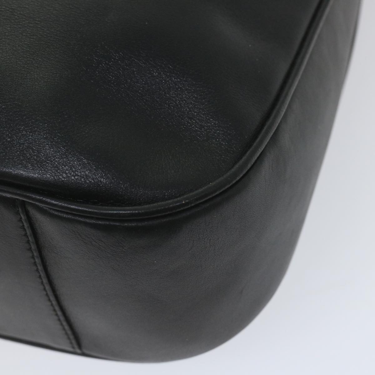 GUCCI Bamboo Shoulder Bag Leather 2way Black 001 2058 1577 0 58618