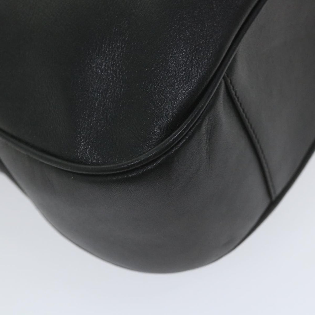 GUCCI Bamboo Shoulder Bag Leather 2way Black 001 2058 1577 0 58618