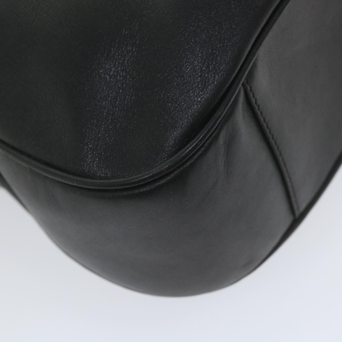 GUCCI Bamboo Shoulder Bag Leather 2way Black 001 2058 1577 0 58618
