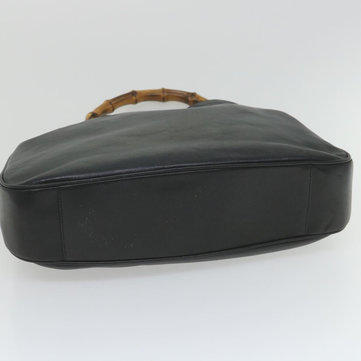 GUCCI Bamboo Shoulder Bag Leather 2way Black 001 2058 1577 0 58618