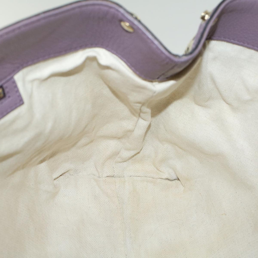 GUCCI GG Canvas Tote Bag Beige Purple 353122 58637