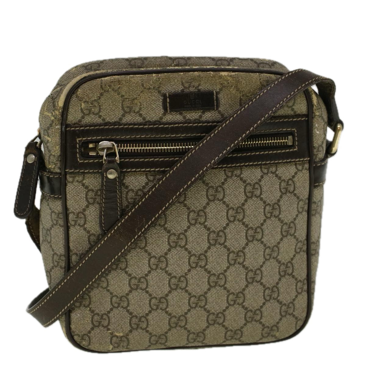 GUCCI GG Canvas Shoulder Bag Coated Canvas Beige 233268 58674