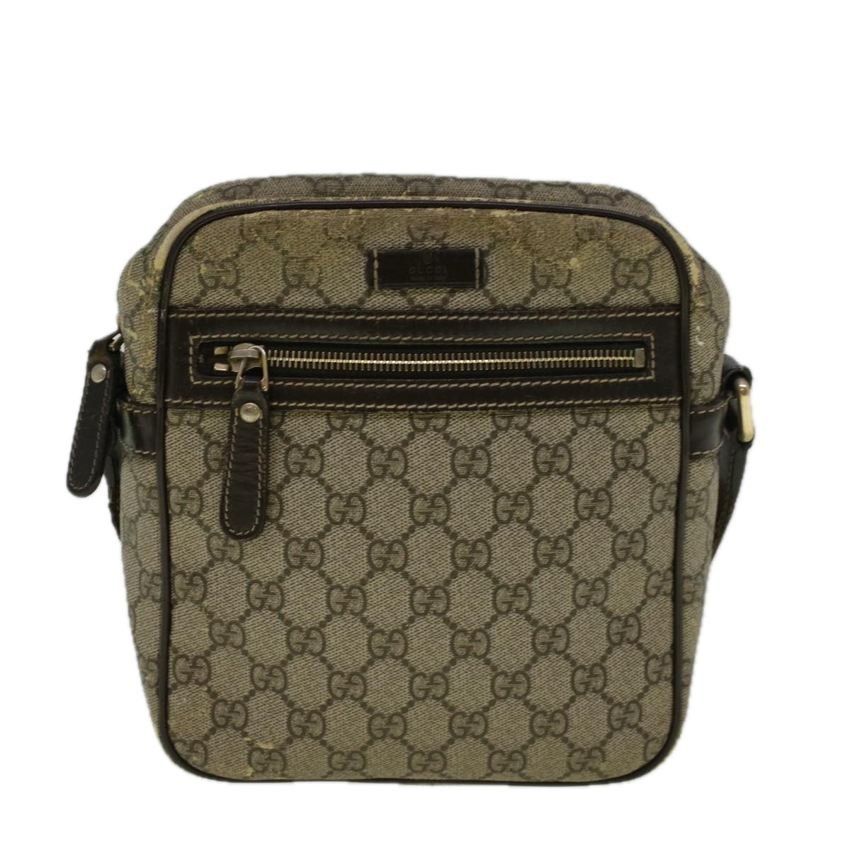 GUCCI GG Canvas Shoulder Bag Coated Canvas Beige 233268 58674
