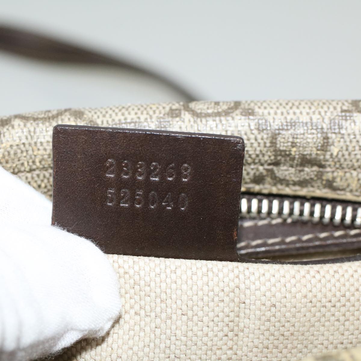 GUCCI GG Canvas Shoulder Bag Coated Canvas Beige 233268 58674