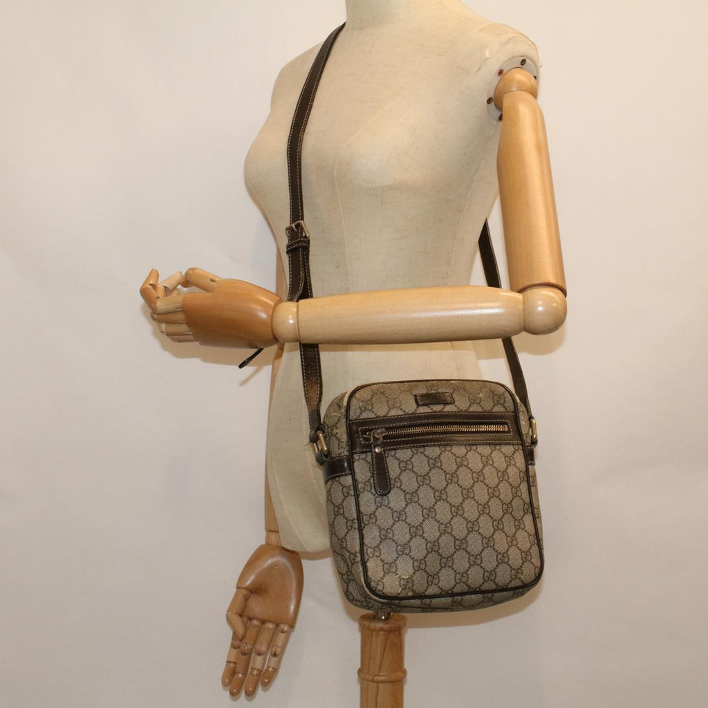 GUCCI GG Canvas Shoulder Bag Coated Canvas Beige 233268 58674