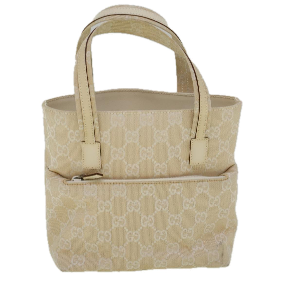 GUCCI GG Canvas Hand Bag Beige 002 1079 001998 58675
