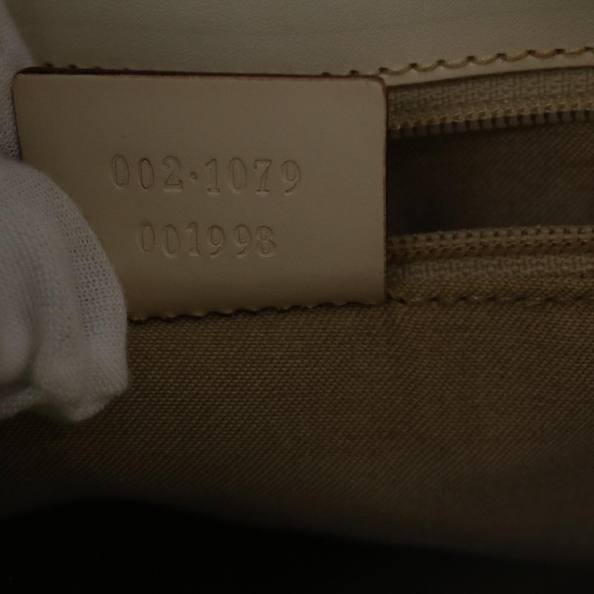 GUCCI GG Canvas Hand Bag Beige 002 1079 001998 58675