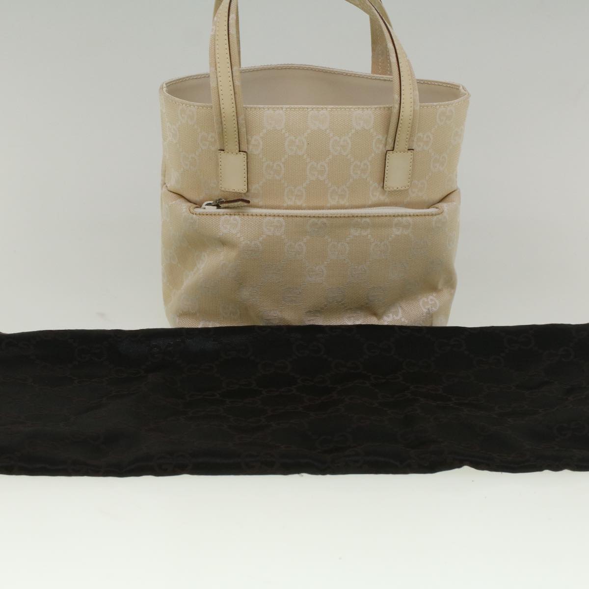 GUCCI GG Canvas Hand Bag Beige 002 1079 001998 58675