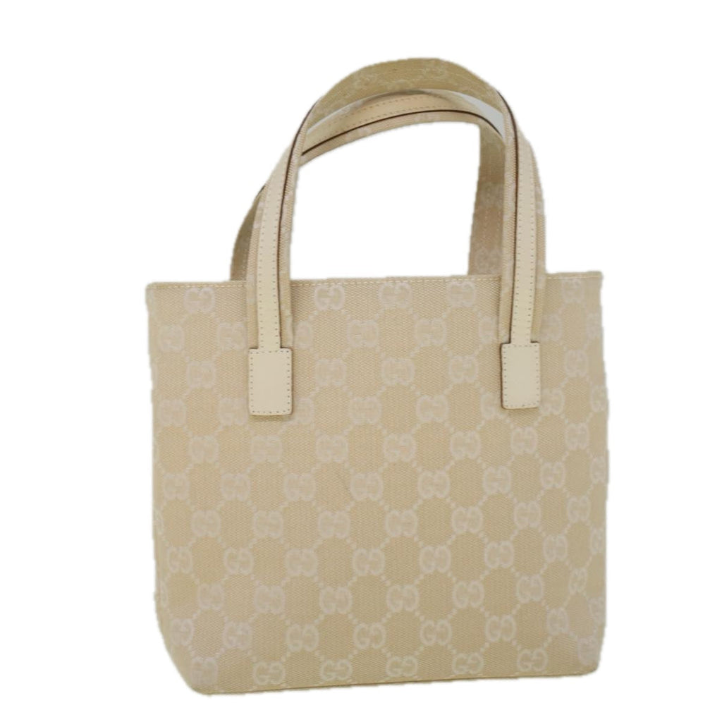 GUCCI GG Canvas Hand Bag Beige 002 1079 001998 58675