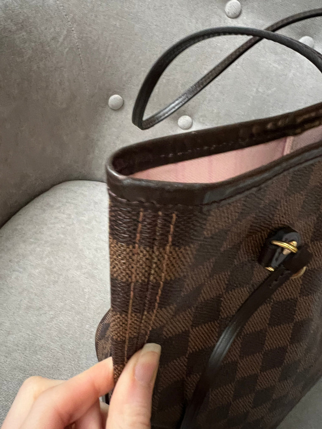 Louis Vuitton Neverfull MM Damier Ebene Cherry Interior (RRP £1,410)