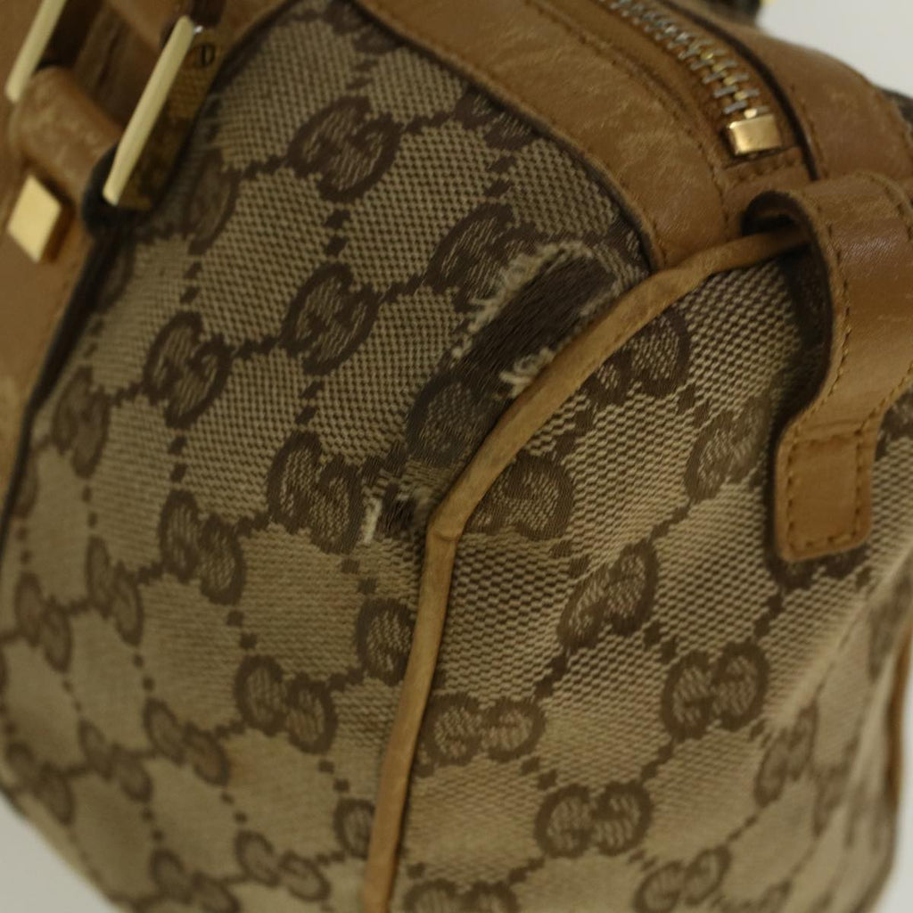 GUCCI GG Canvas Sherry Line Hand Bag Beige Brown Red 000 0851 002122 58695
