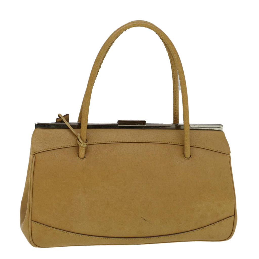 GUCCI Hand Bag Leather Beige 92726 3444 58700