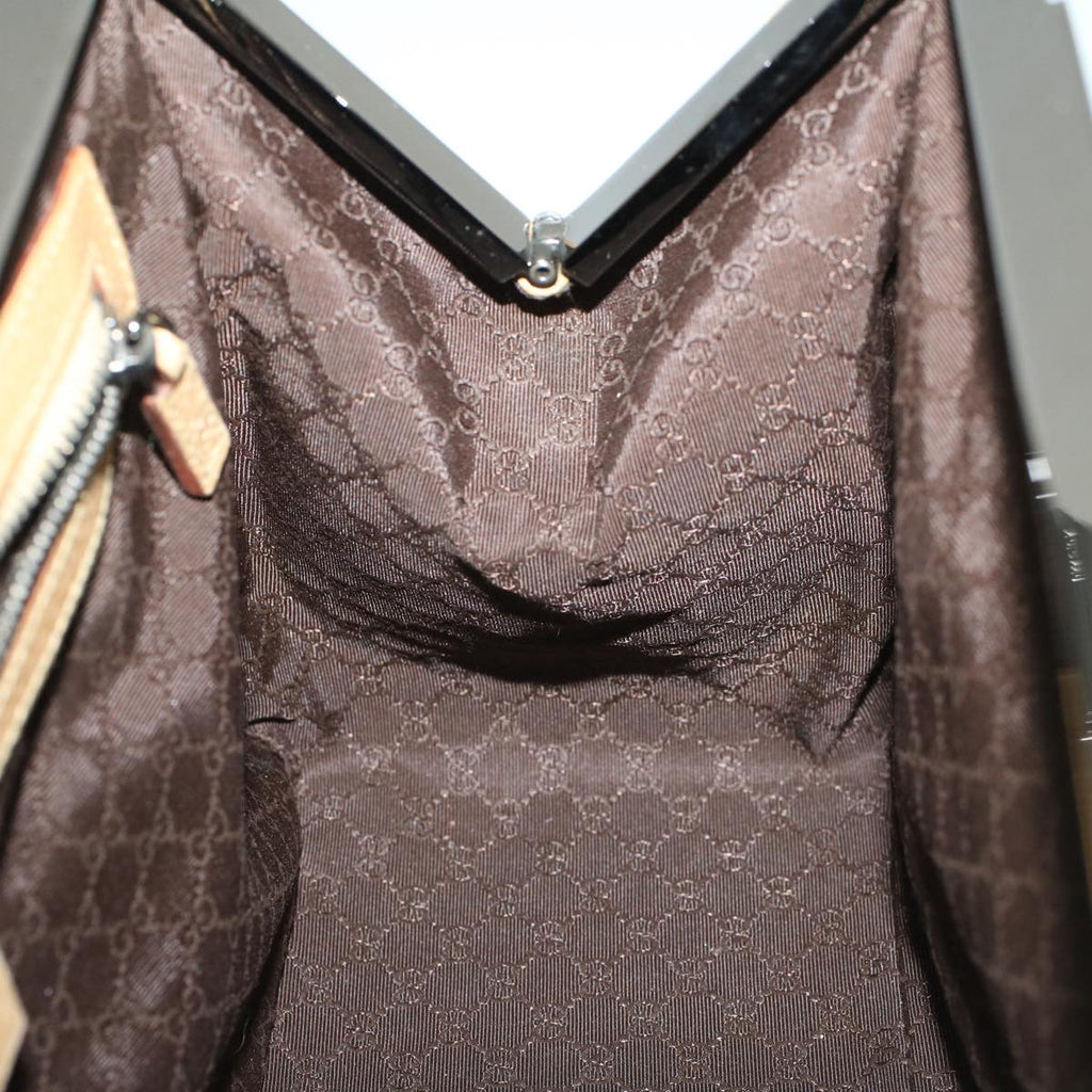 GUCCI Hand Bag Leather Beige 92726 3444 58700
