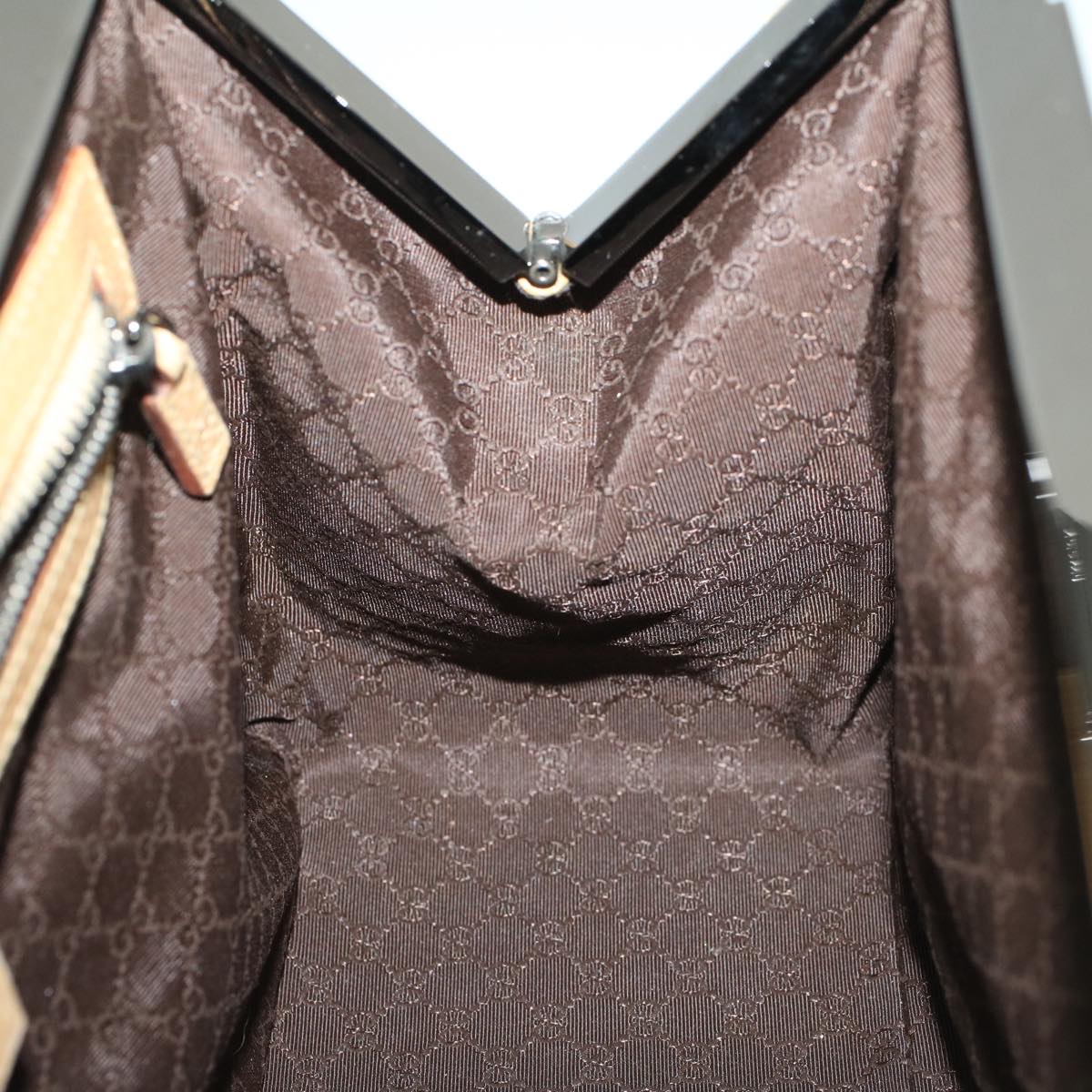 GUCCI Hand Bag Leather Beige 92726 3444 58700