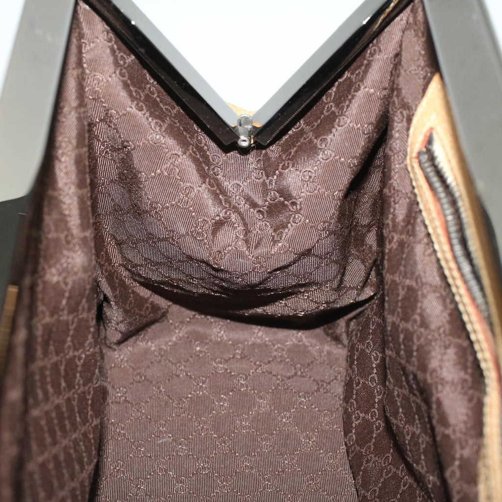 GUCCI Hand Bag Leather Beige 92726 3444 58700