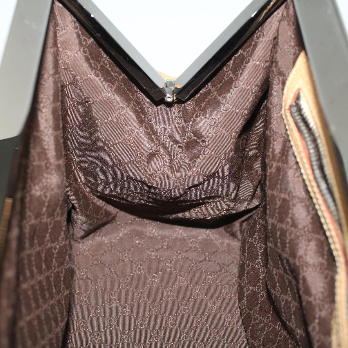 GUCCI Hand Bag Leather Beige 92726 3444 58700