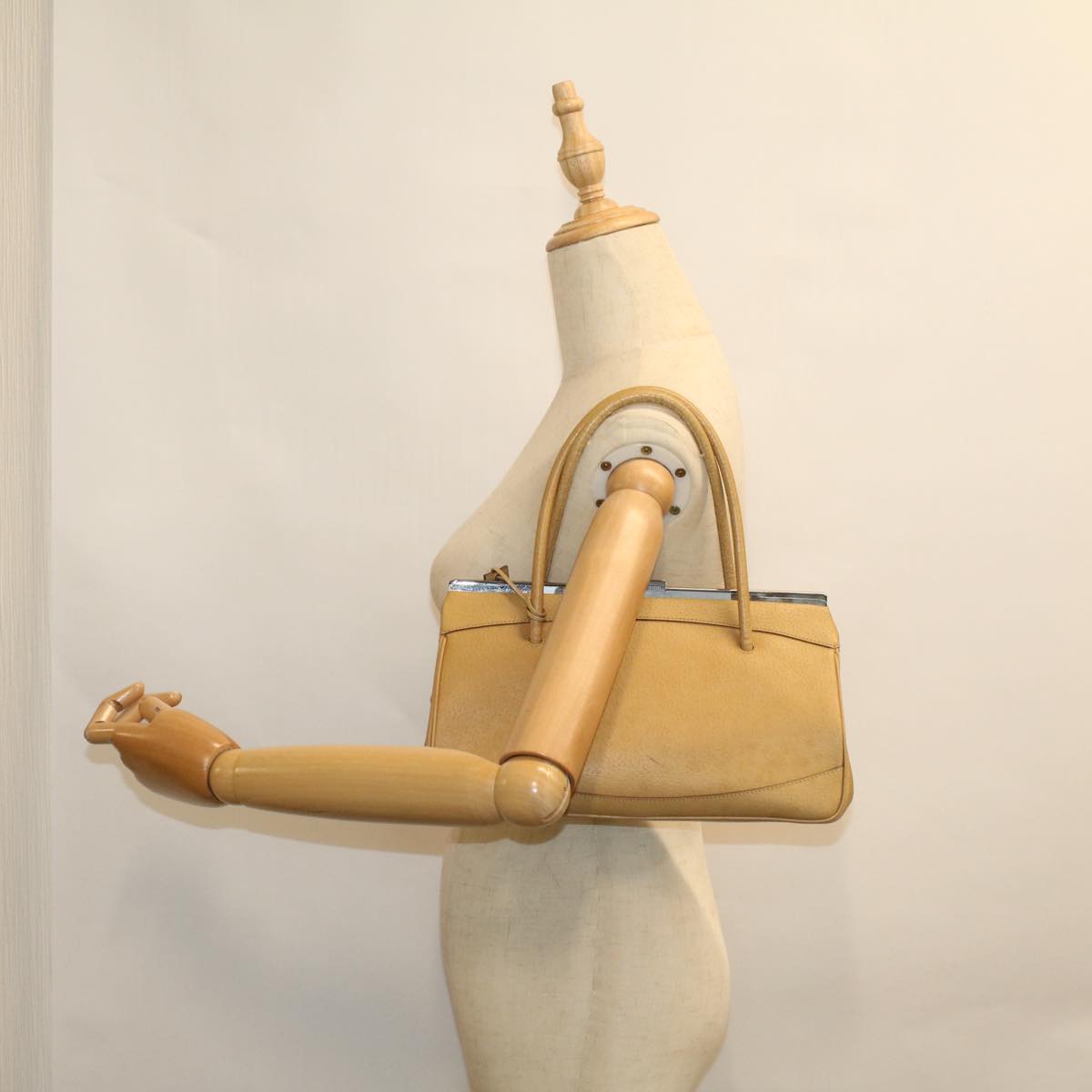 GUCCI Hand Bag Leather Beige 92726 3444 58700