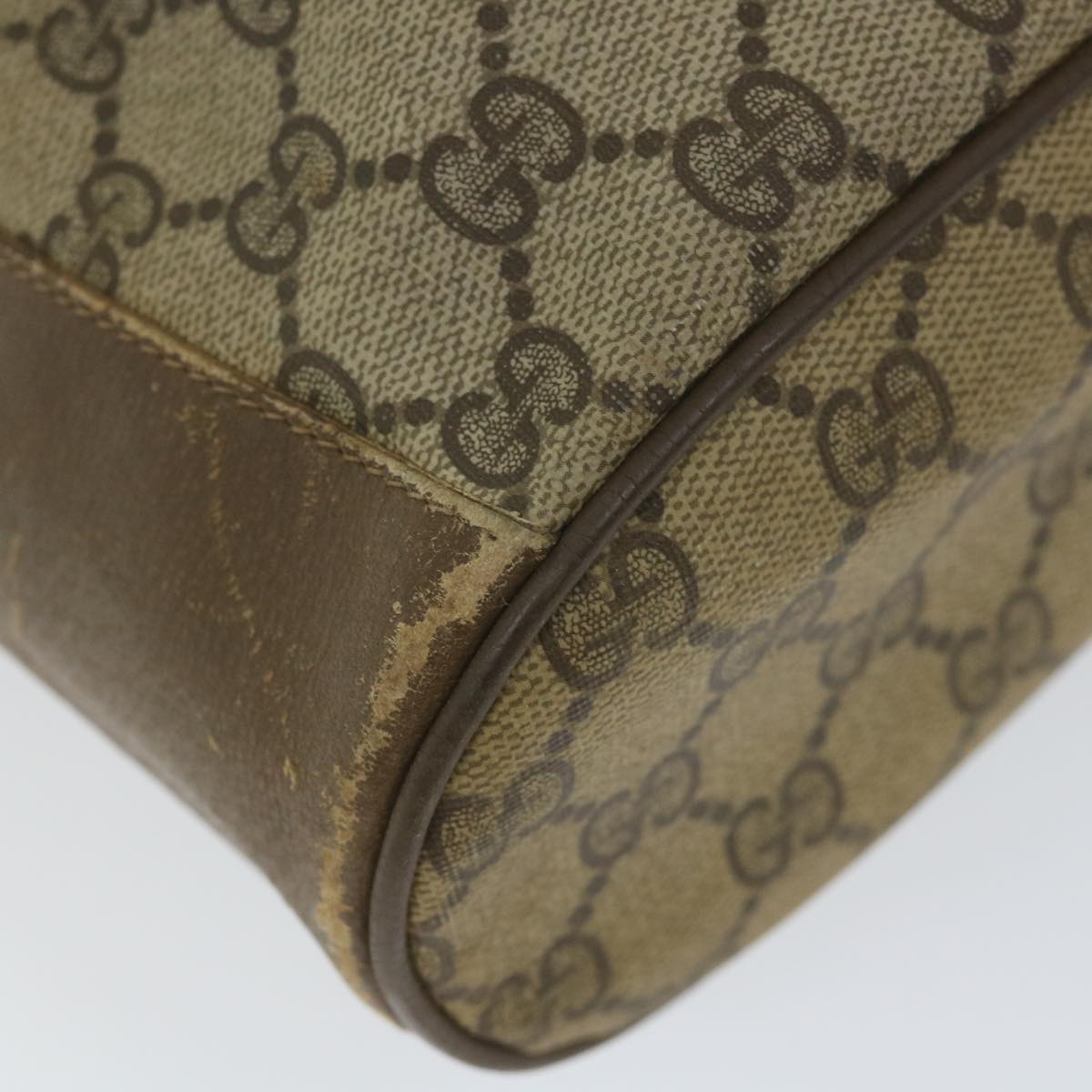 GUCCI GG Supreme Web Sherry Line Shoulder Bag Beige Red 41 02 034 58704