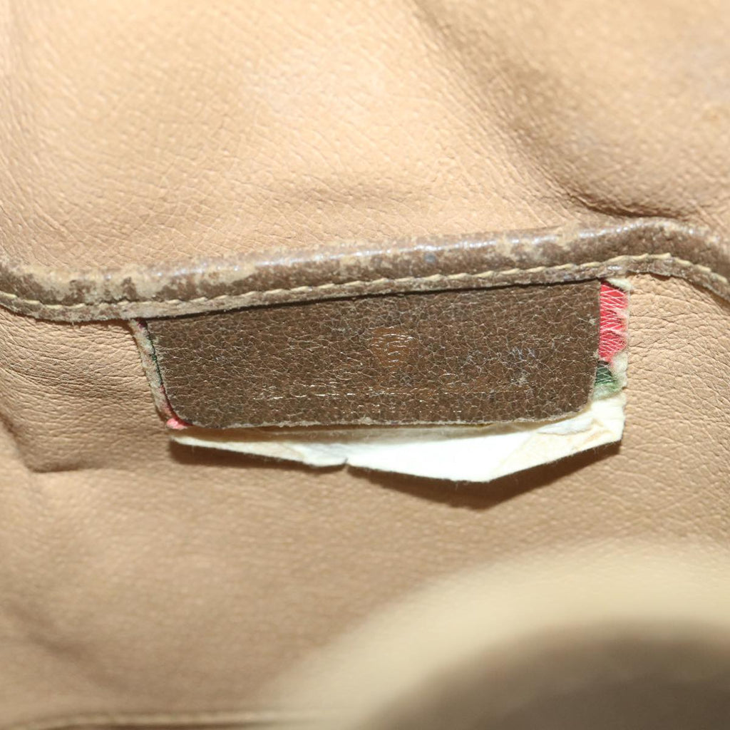 GUCCI GG Supreme Web Sherry Line Shoulder Bag Beige Red 41 02 034 58704