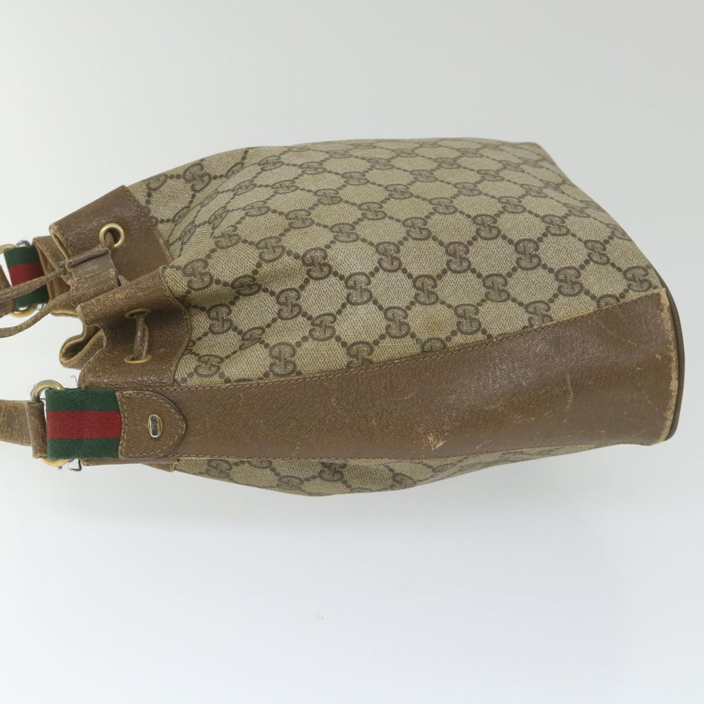 GUCCI GG Supreme Web Sherry Line Shoulder Bag Beige Red 41 02 034 58704