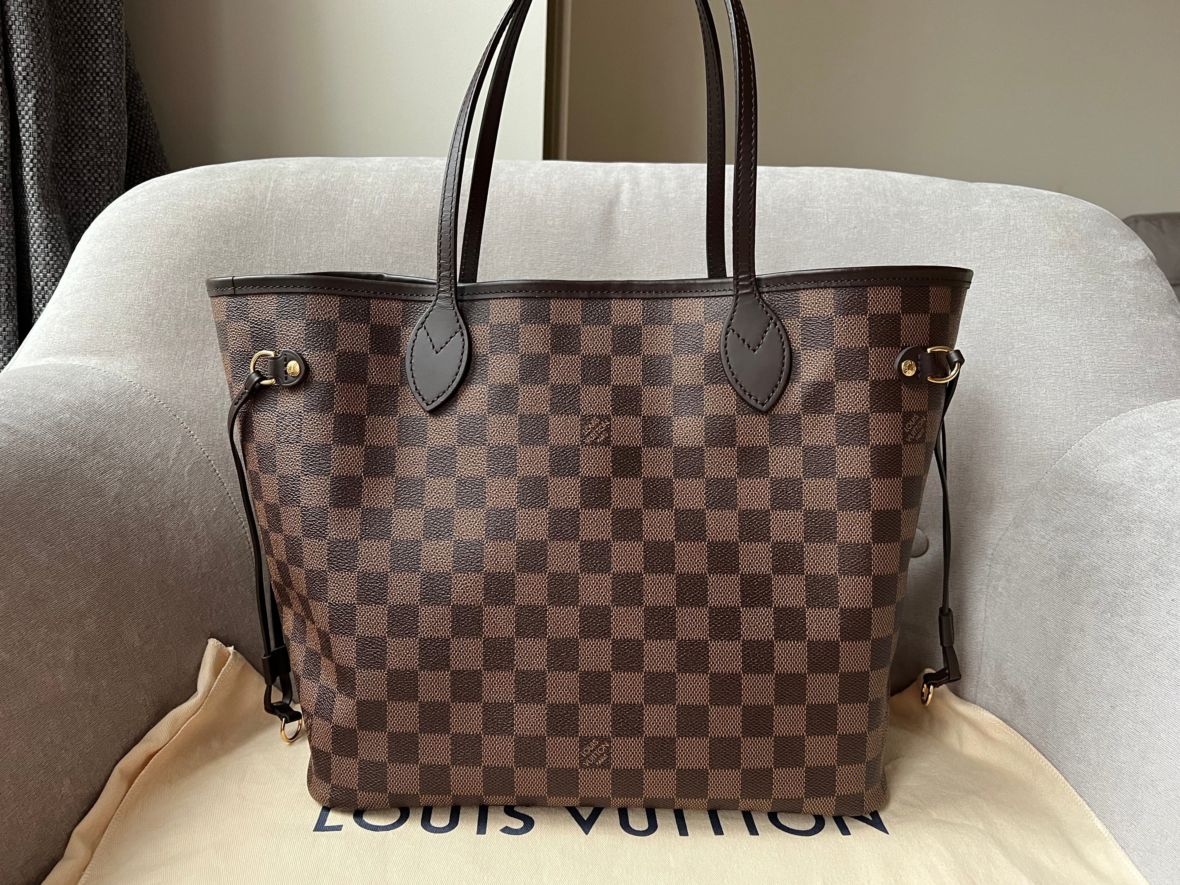 Louis Vuitton Neverfull MM Damier Ebene Rose Ballerine (RRP £1,410)