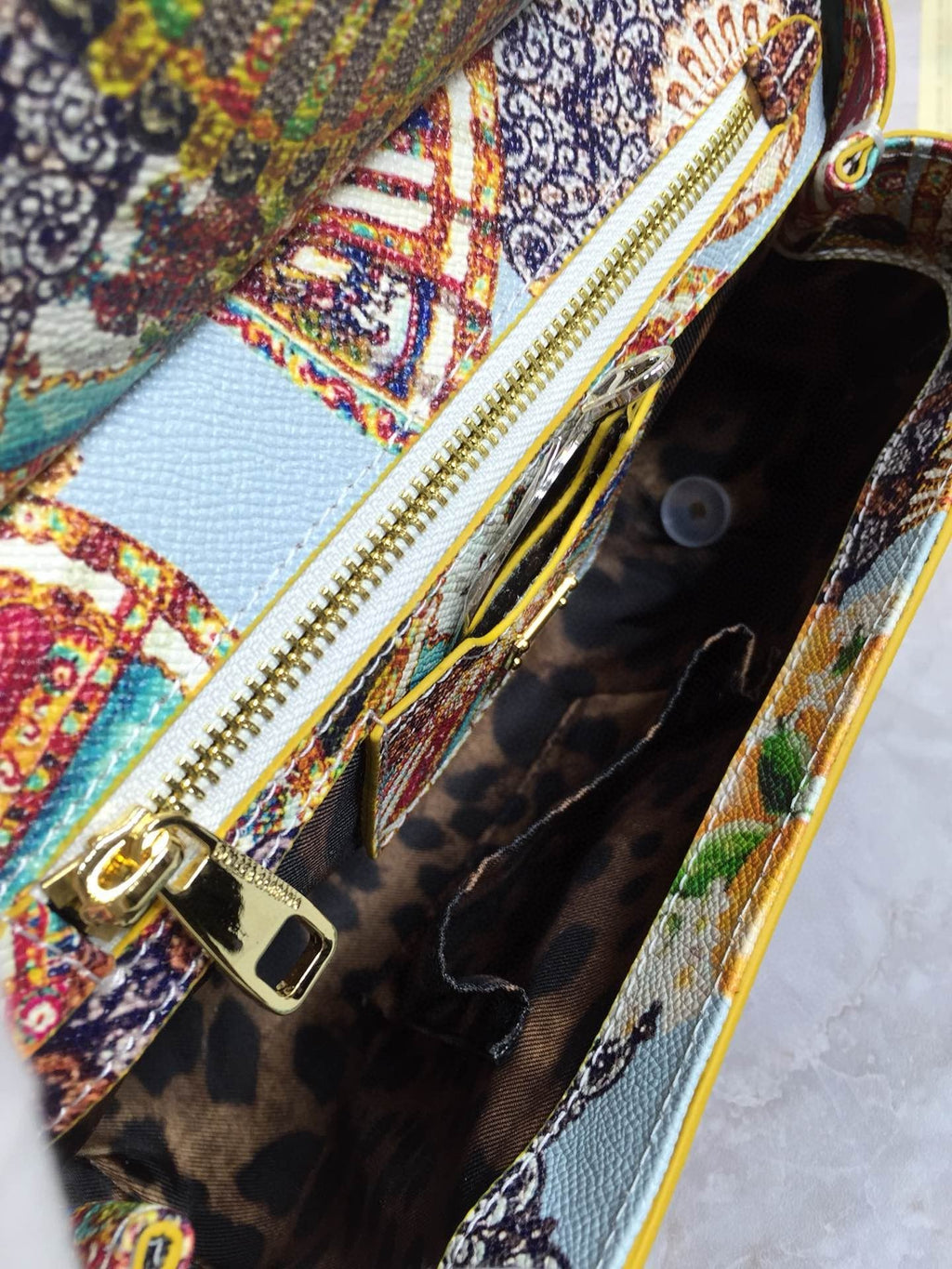 GLAMI 90s Sicily Bag With Logo Print Multicolor For Women 10.2in/26cm GLAMI