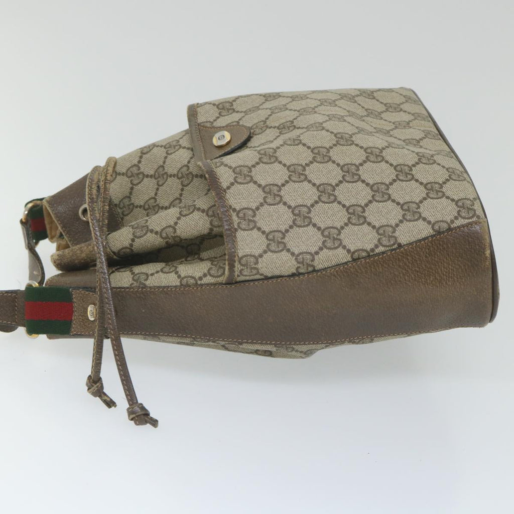 GUCCI GG Supreme Web Sherry Line Shoulder Bag Beige Red 41 02 033 58764