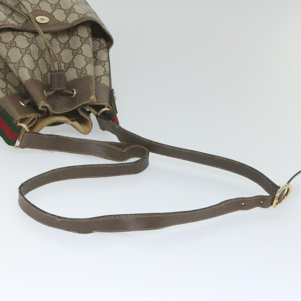 GUCCI GG Supreme Web Sherry Line Shoulder Bag Beige Red 41 02 033 58764