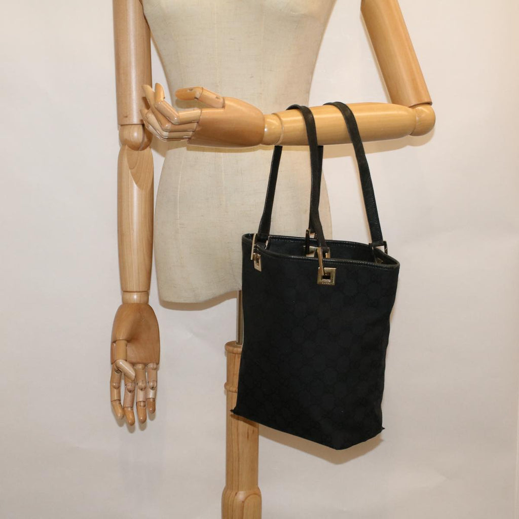 GUCCI GG Canvas Tote Bag Black 002 1099 002214 58784