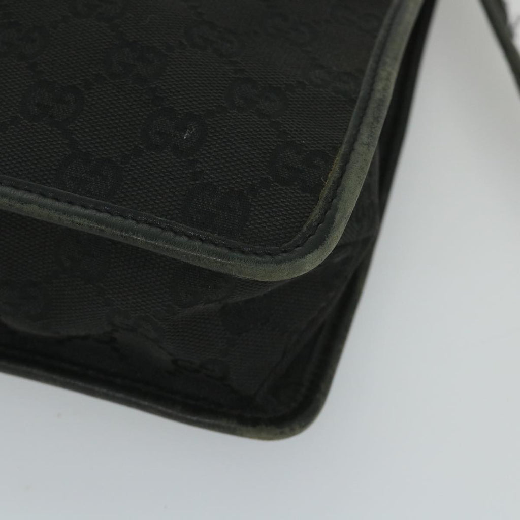 GUCCI GG Canvas Shoulder Bag Black 91762 58786