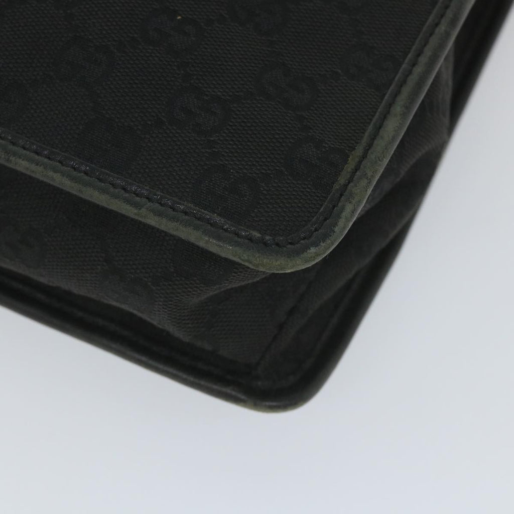 GUCCI GG Canvas Shoulder Bag Black 91762 58786