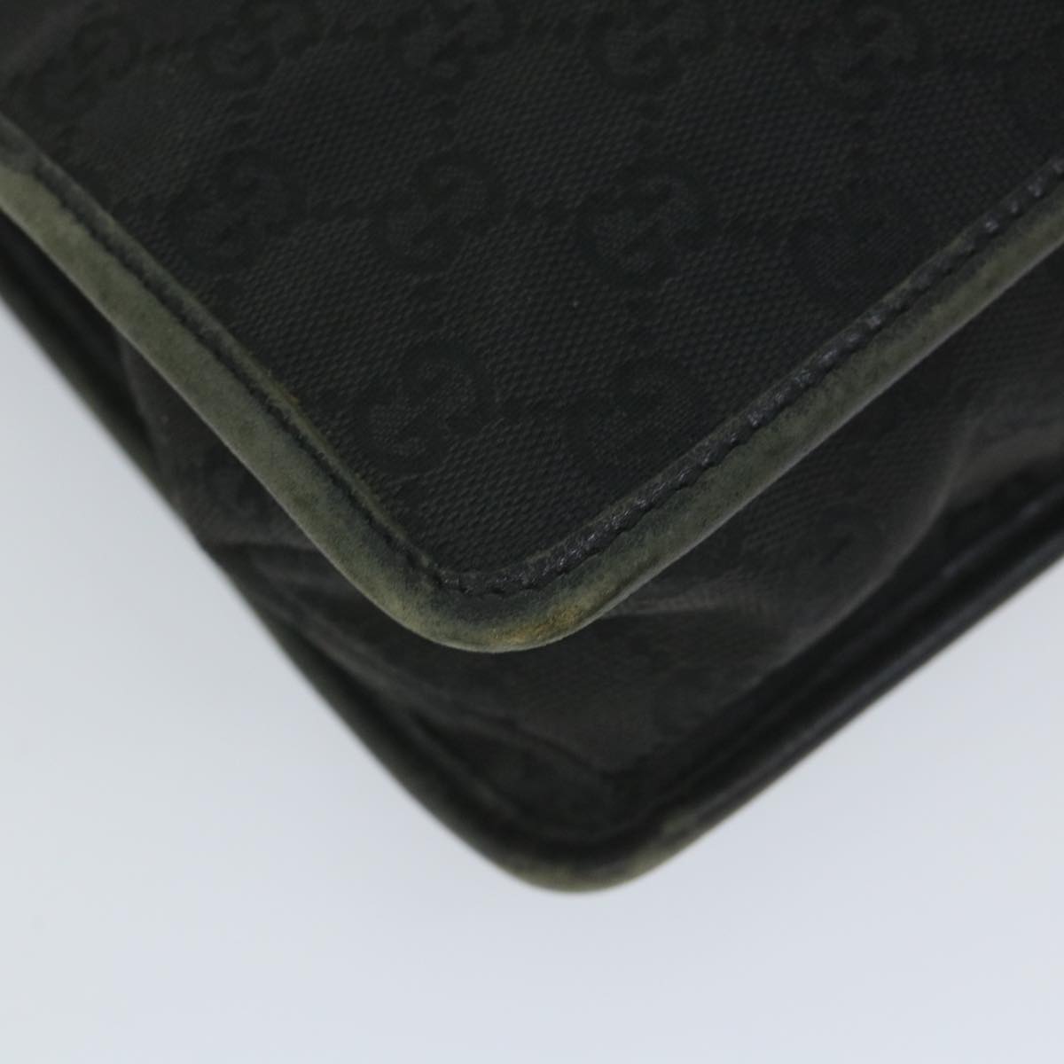 GUCCI GG Canvas Shoulder Bag Black 91762 58786