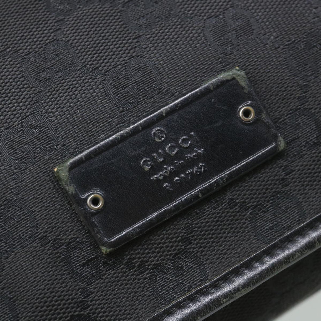 GUCCI GG Canvas Shoulder Bag Black 91762 58786