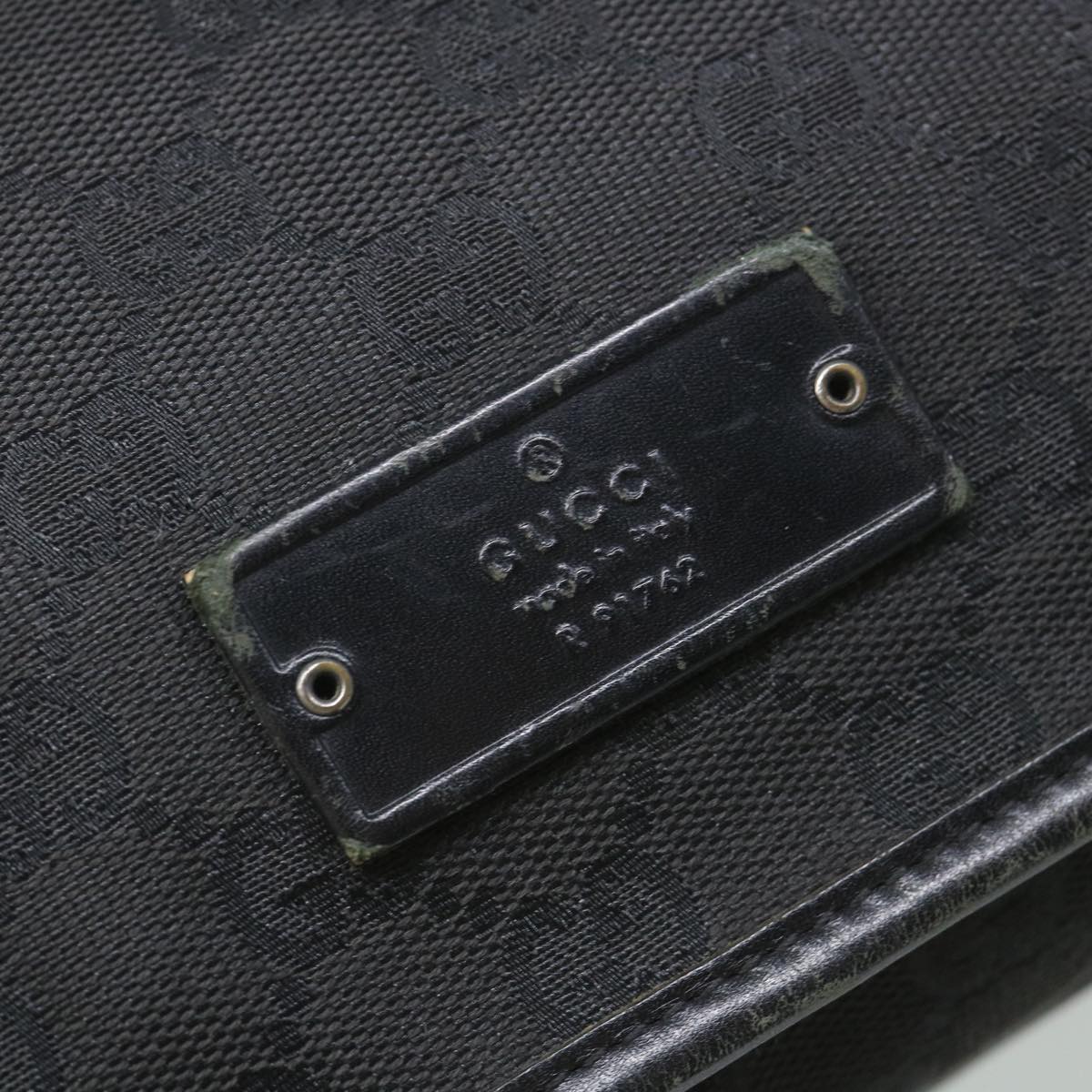 GUCCI GG Canvas Shoulder Bag Black 91762 58786