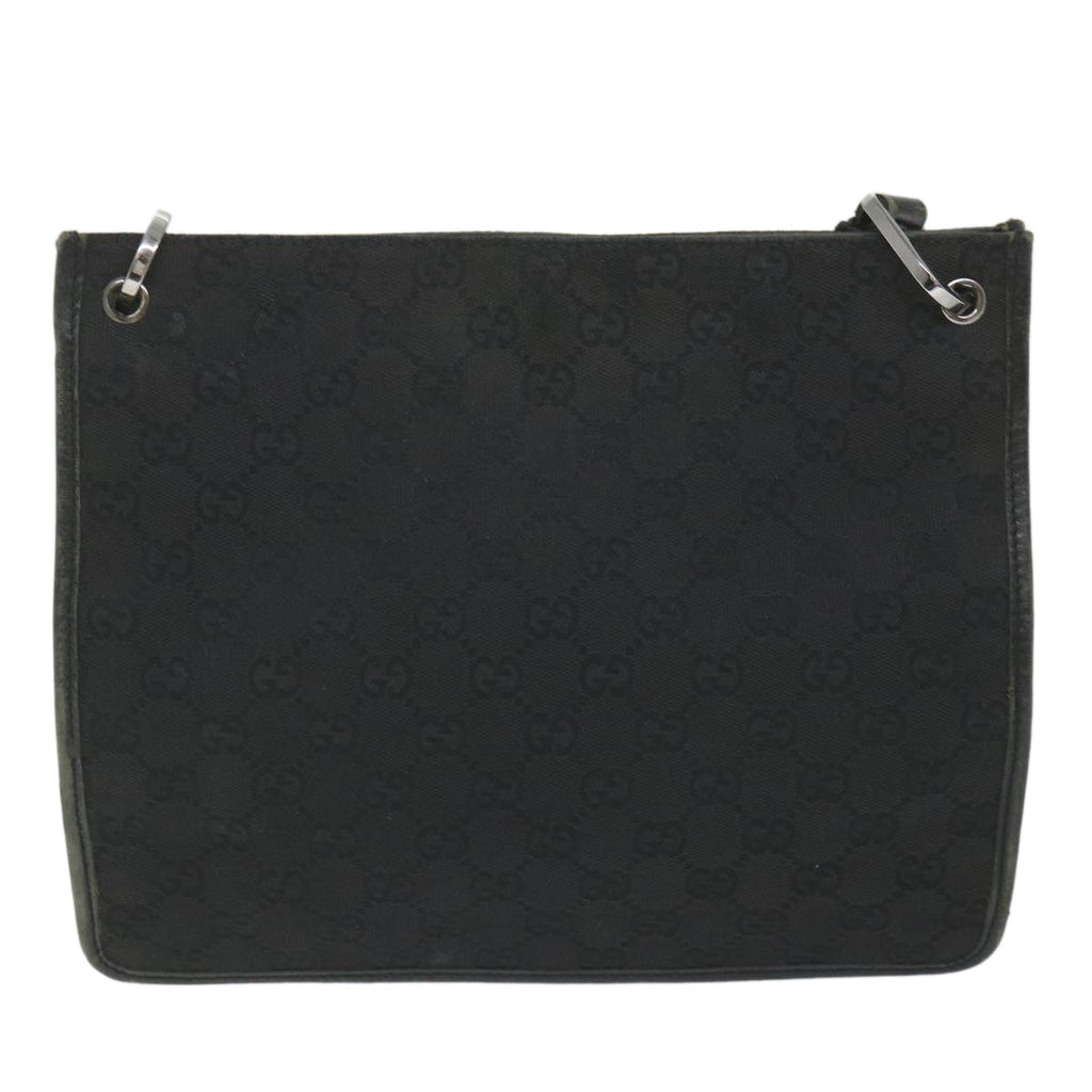GUCCI GG Canvas Shoulder Bag Black 91762 58786